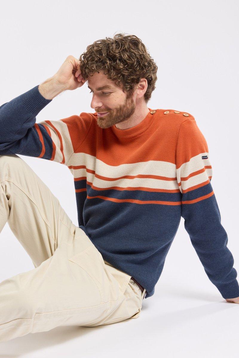 armor lux Pull marin avec coudières - laine