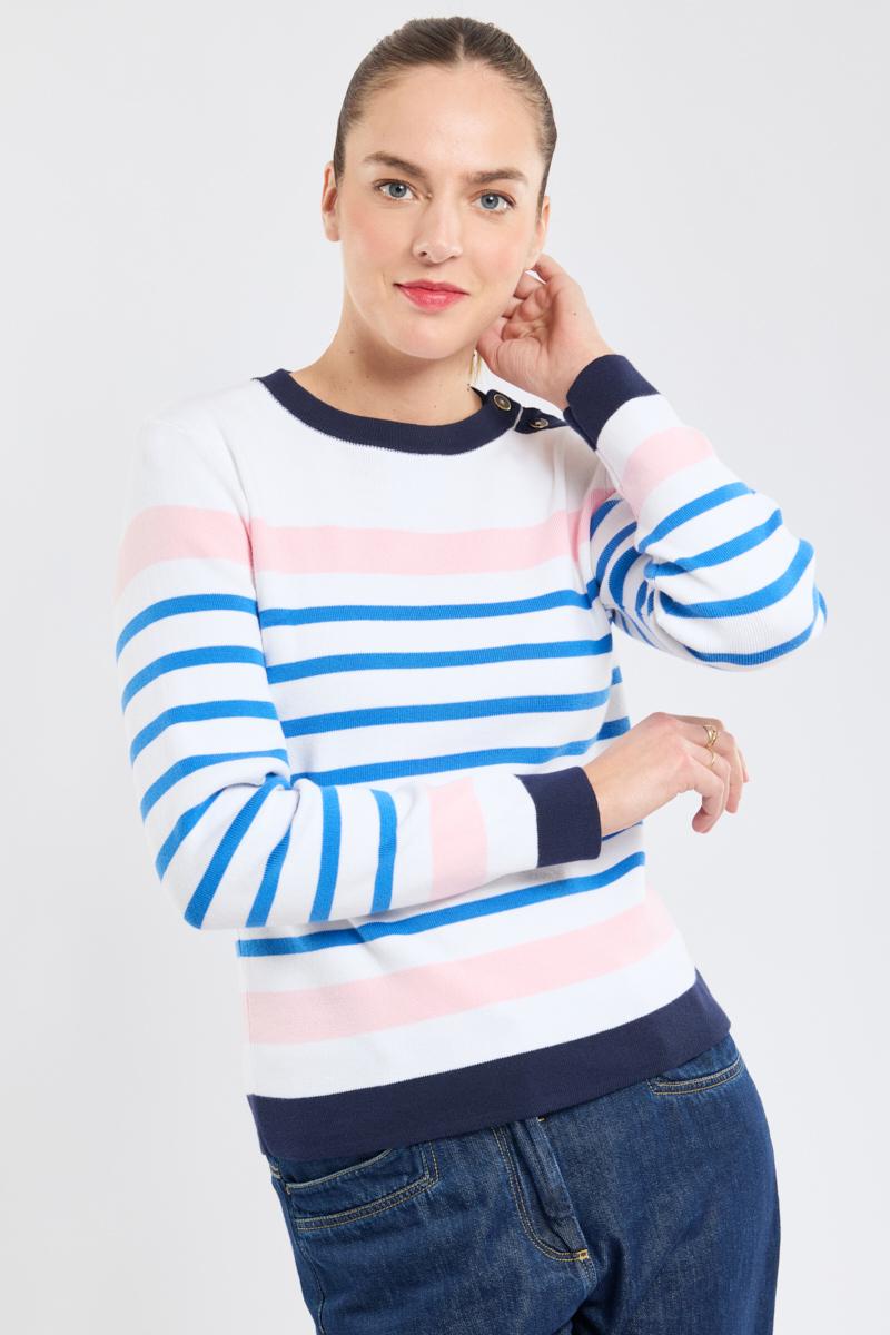 armor lux Pull marin bicolore - coton