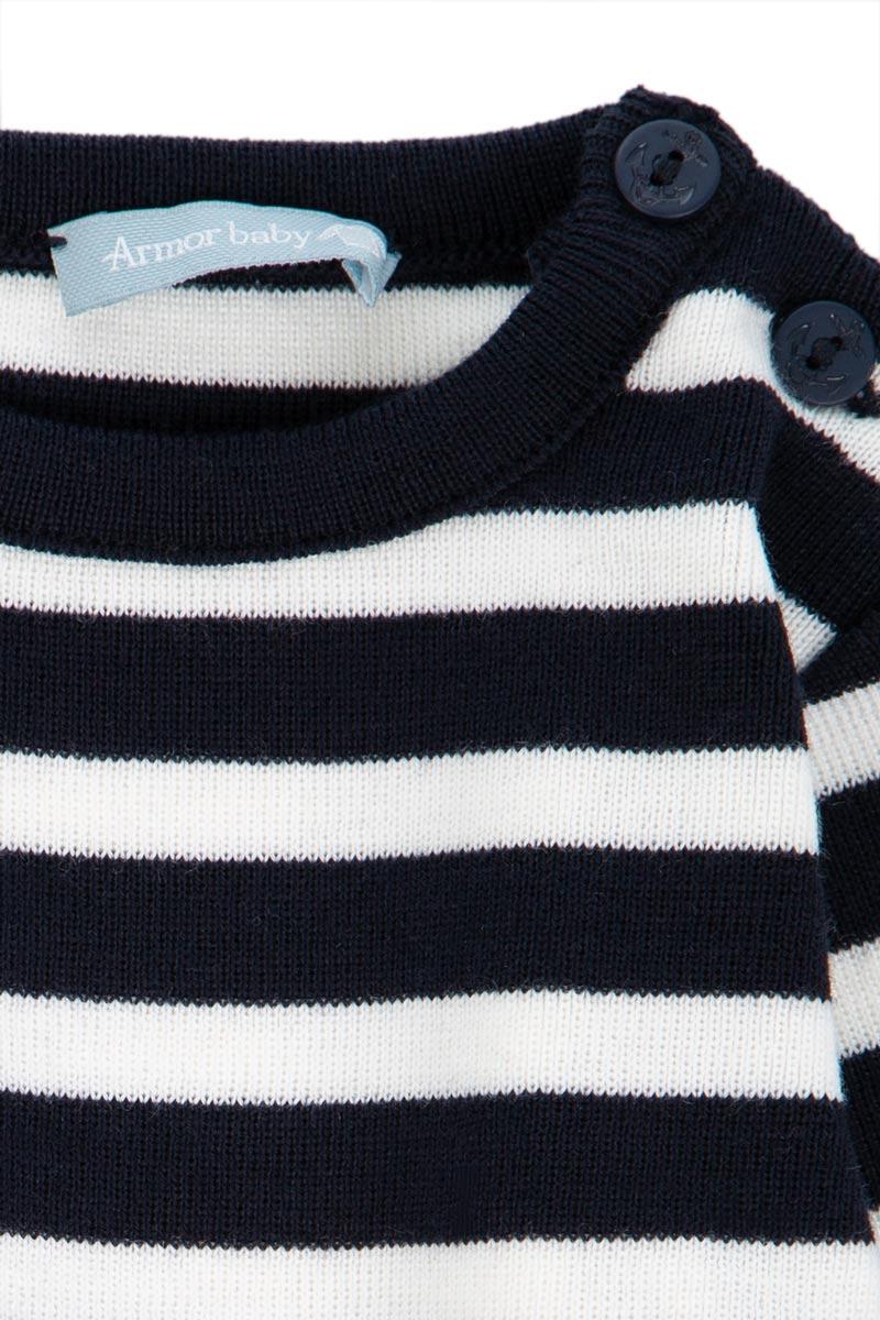 Armor Lux Pull Marin Rayé "Briac" Baby - Laine Mérinos