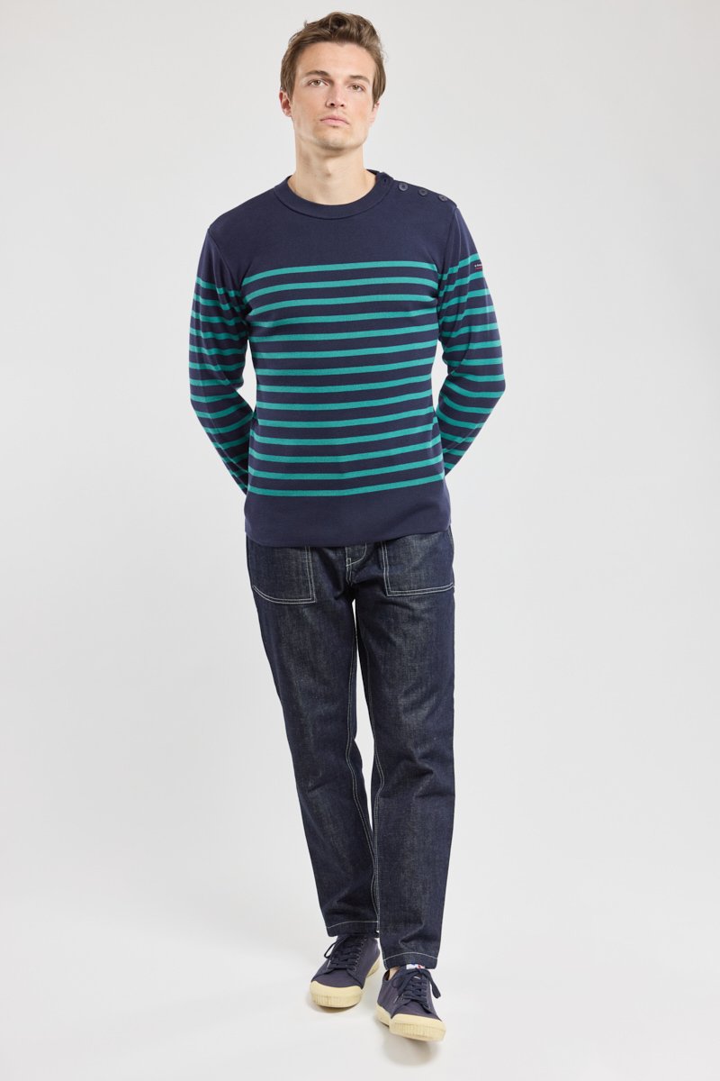 Armor Lux Pull Marin Rayé "Groix" - Coton