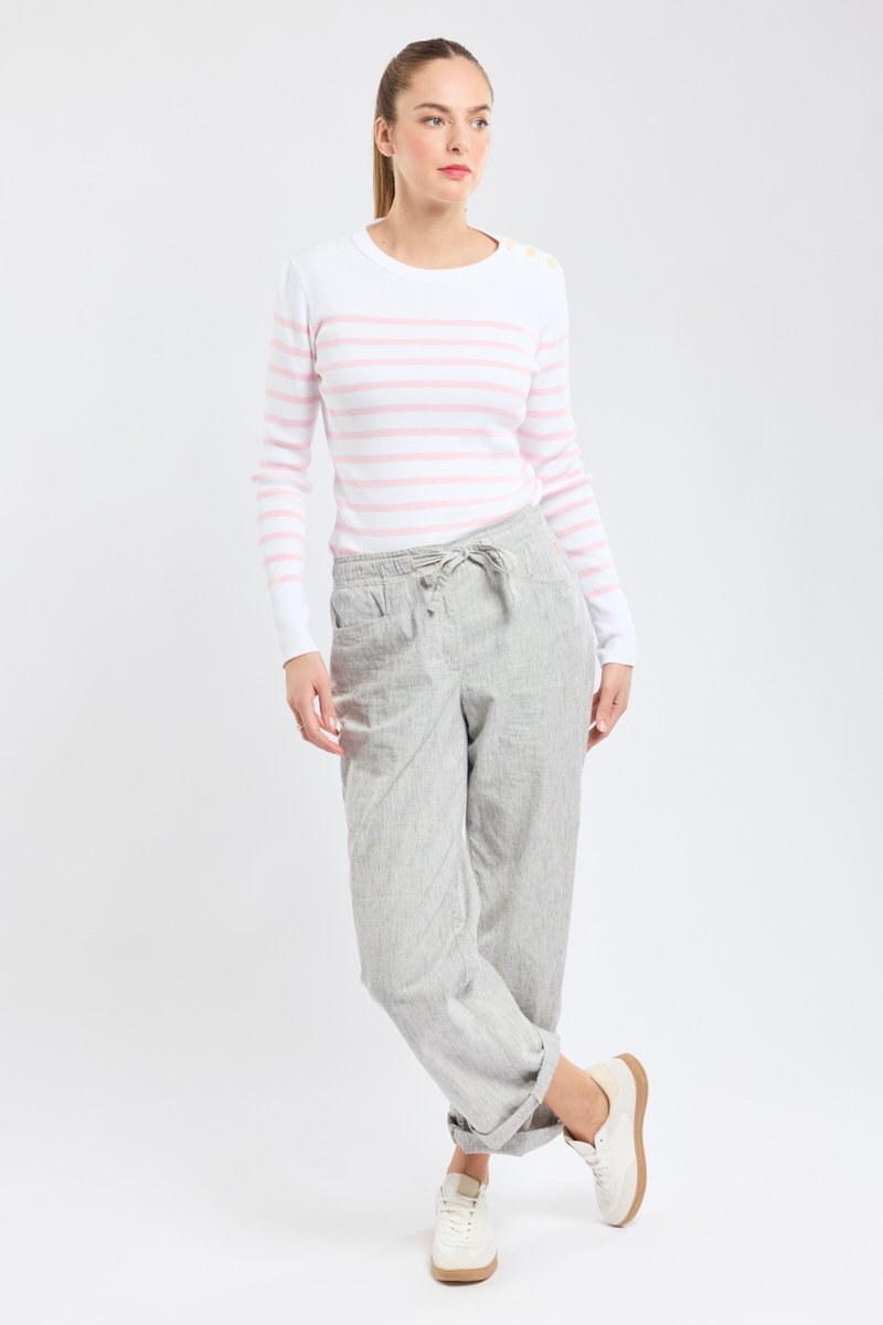 Armor Lux Pull Marin Rayé "Groix" - Coton