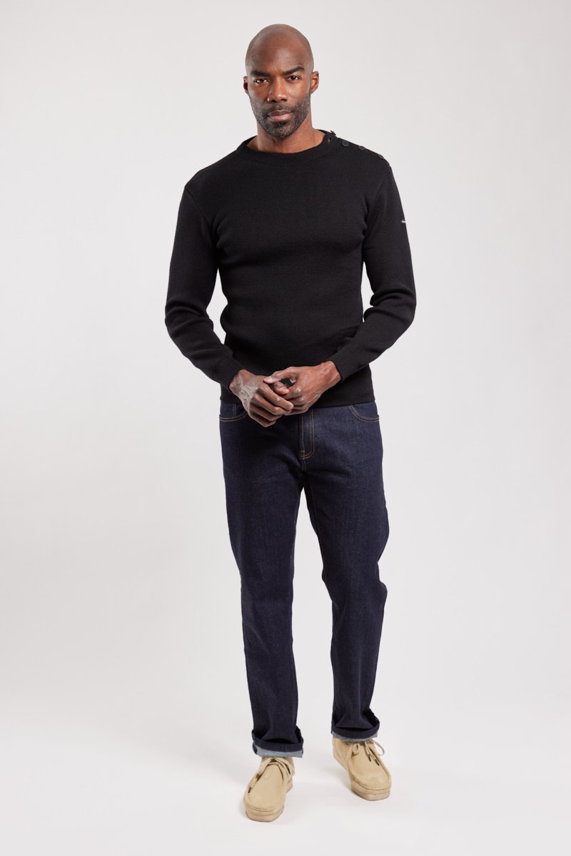Armor Lux Pull Marin Uni "Fouesnant" - Laine