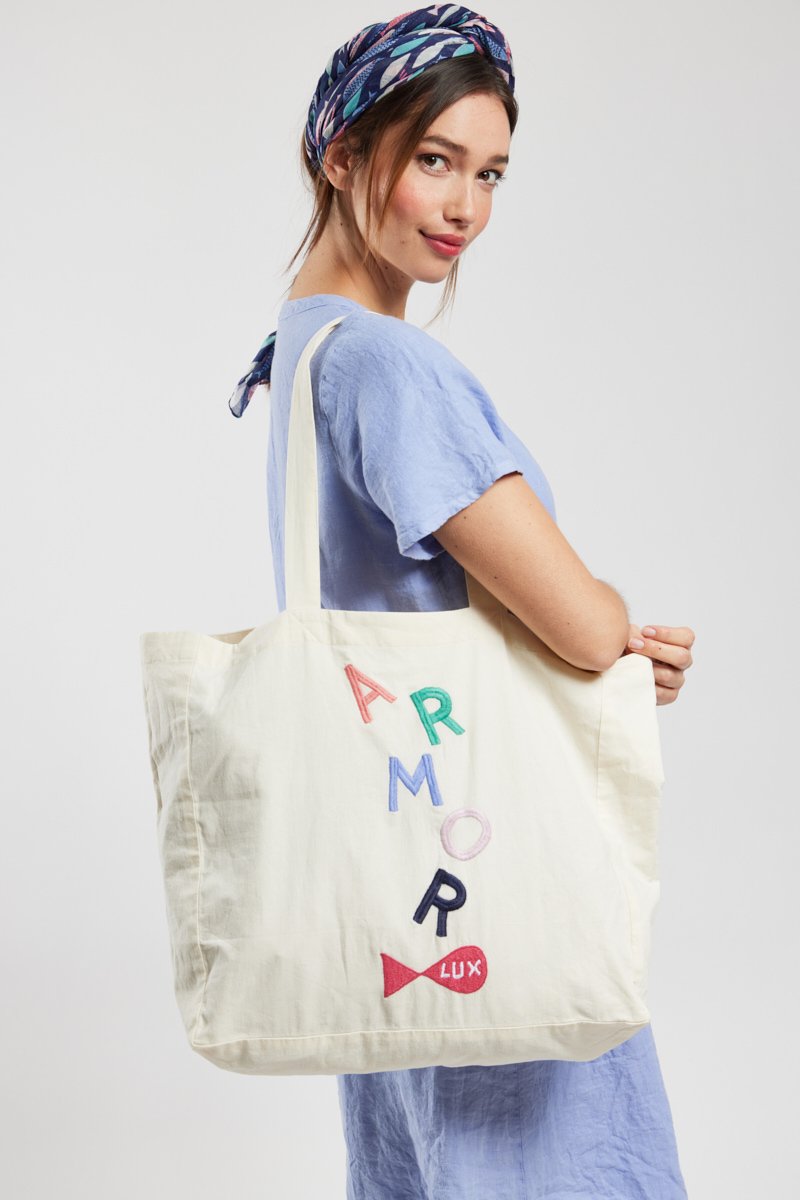armor lux Sac brodé - coton