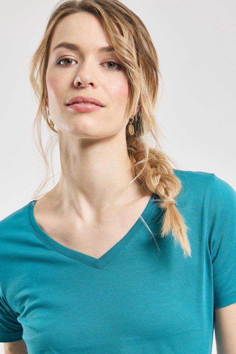 Armor Lux T-shirt Col V - Coton Léger