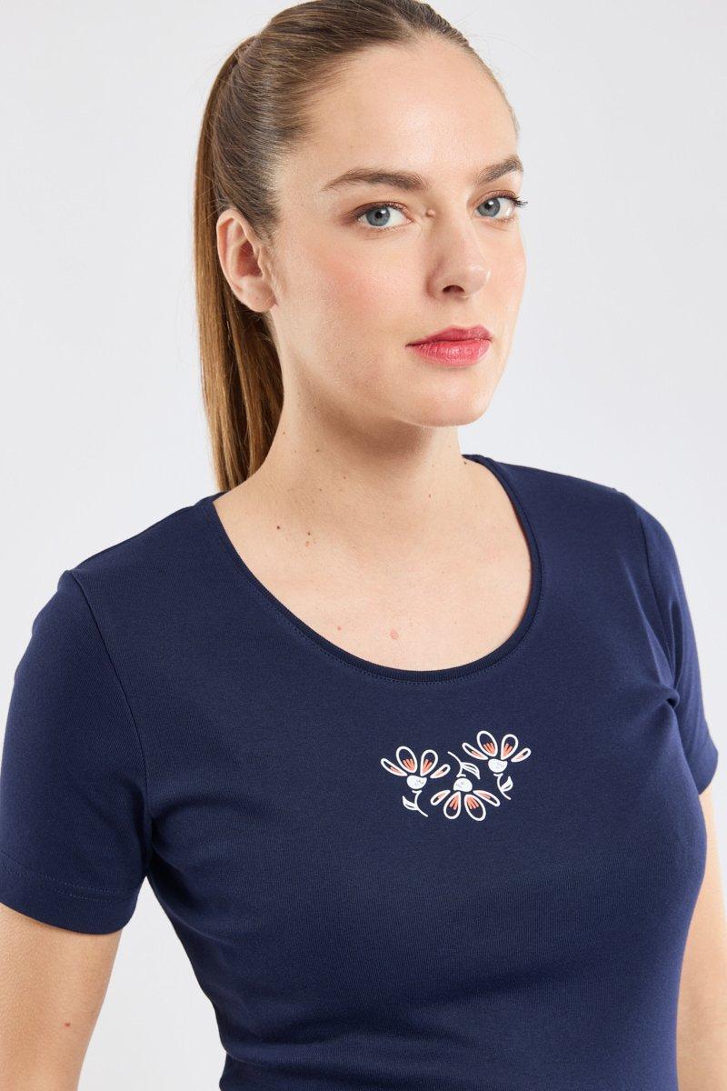 Armor Lux T-shirt "fleur" - Coton Léger