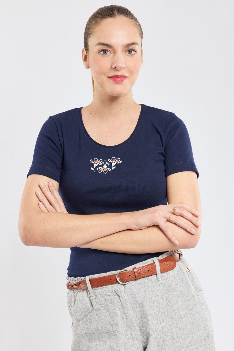 Armor Lux T-shirt "fleur" - Coton Léger