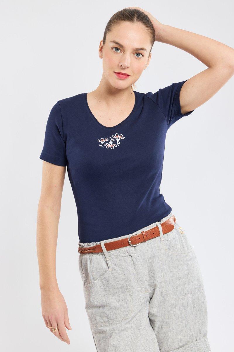 armor lux T-shirt "fleur" - coton léger