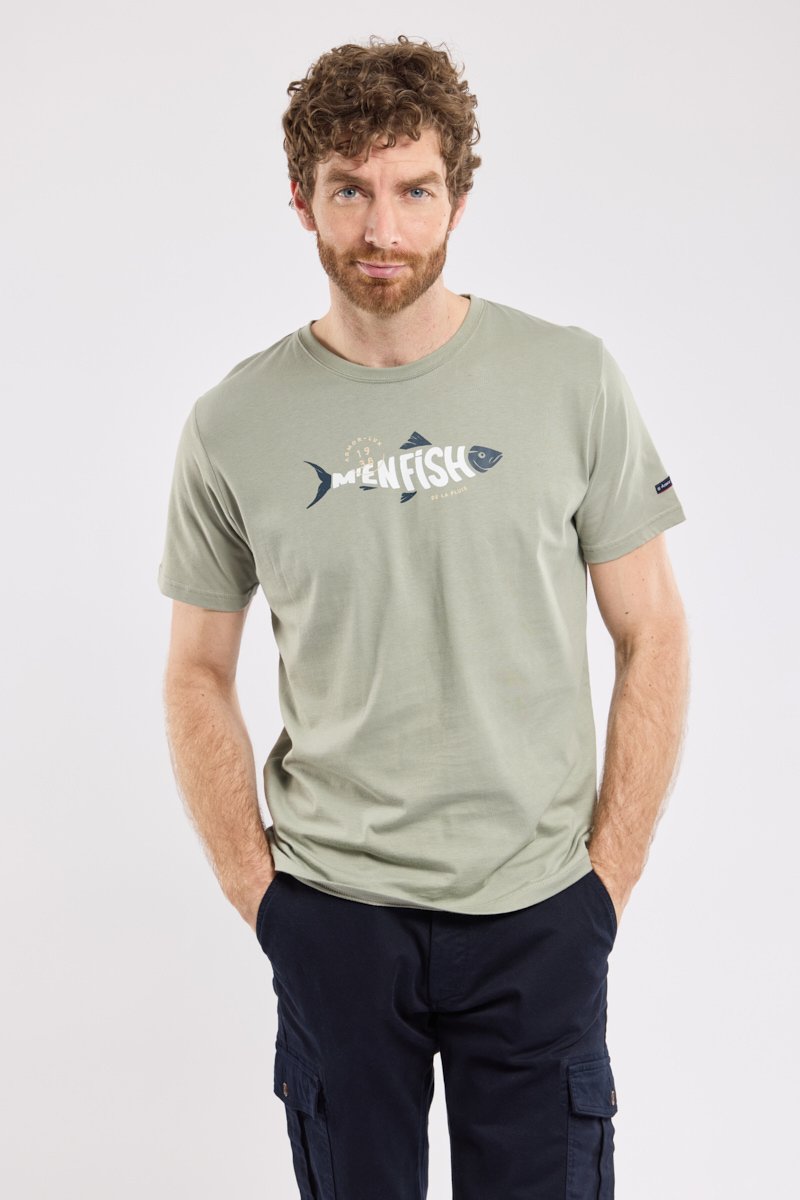 Armor Lux T-shirt "m'en Fish" - Coton Léger