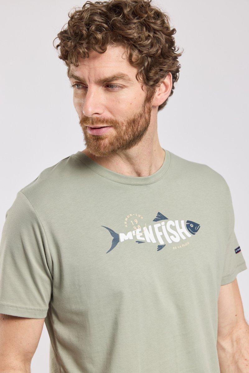 Armor Lux T-shirt "m'en Fish" - Coton Léger