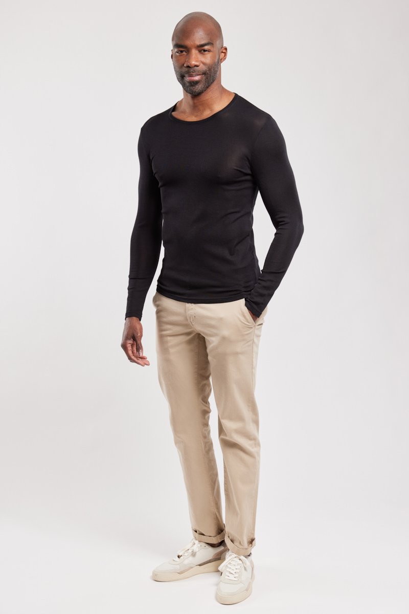 Armor Lux T-shirt Manches Longues - Laine Et Soie