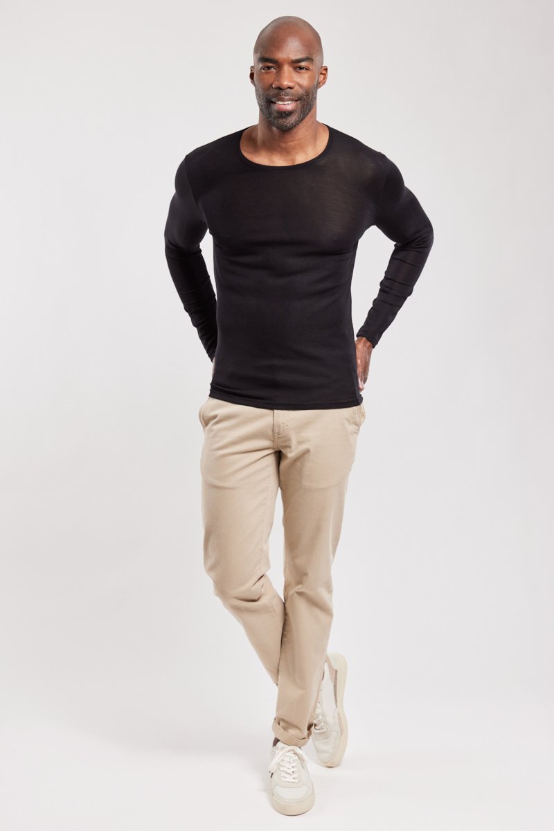 Armor Lux T-shirt Manches Longues - Laine Et Soie