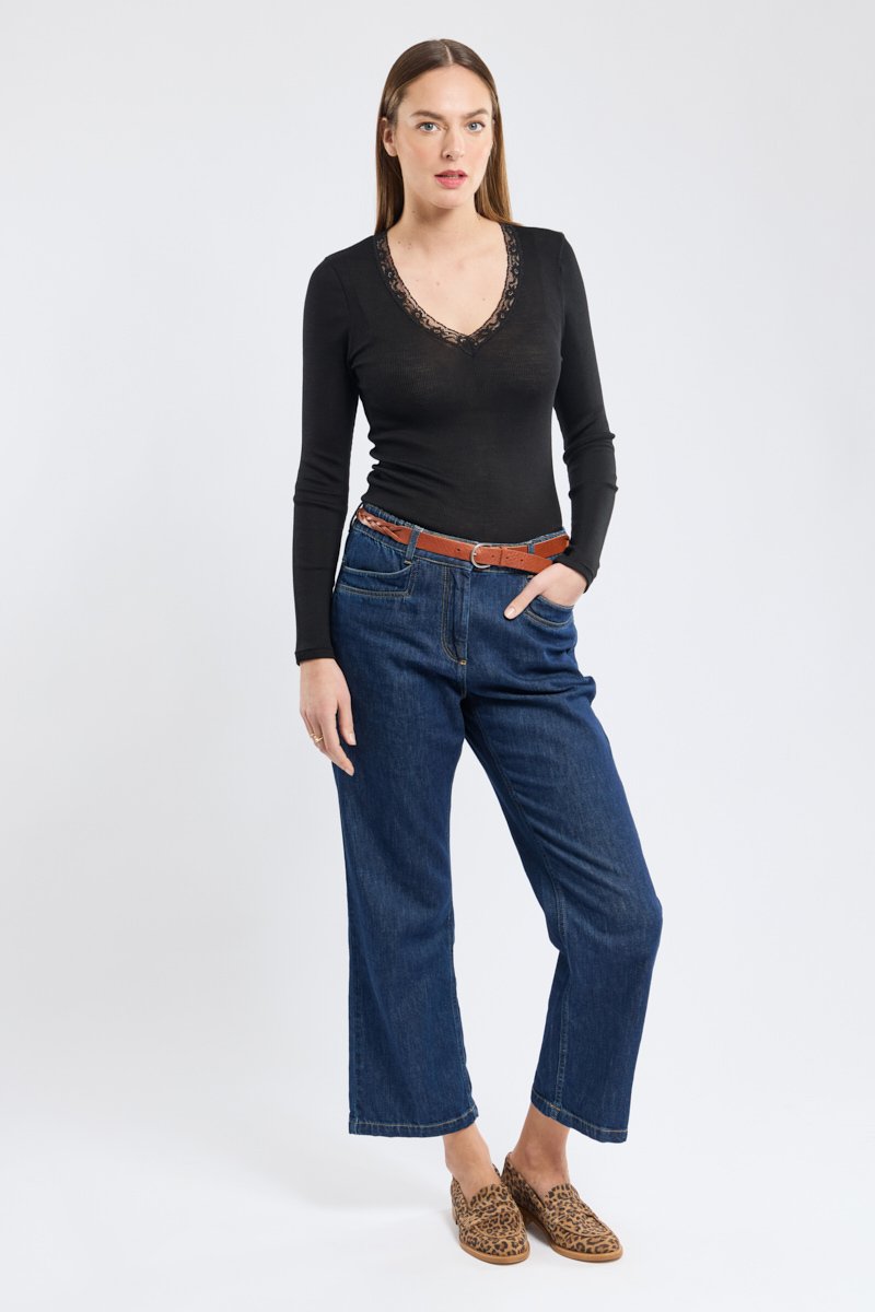 Armor Lux T-shirt Manches Longues- Laine Et Soie