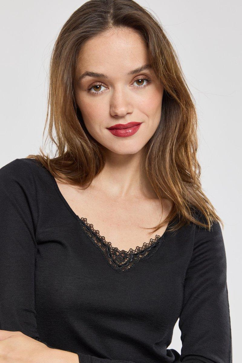 Armor Lux T-shirt Manches Longues - Laine Et Soie