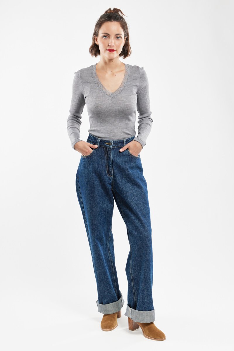 Armor Lux T-shirt Manches Longues - Laine Et Soie