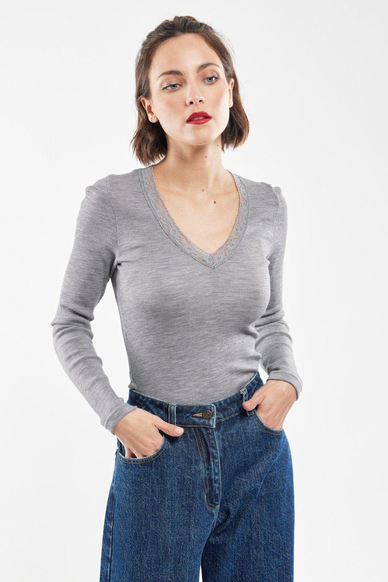 armor lux T-shirt manches longues - laine et soie armor lux T-shirt manches longues - laine et soie