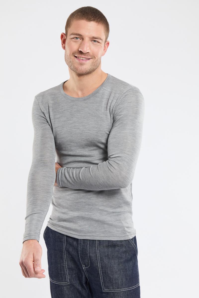 armor lux T-shirt manches longues - laine et soie