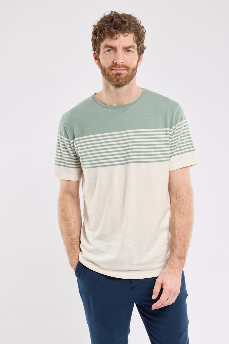 Armor Lux T-shirt Rayé - Coton Et Lin