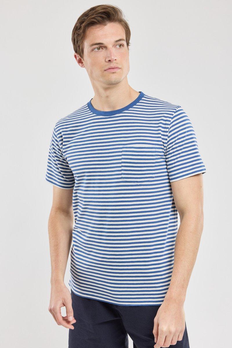 armor lux T-shirt rayé - coton et lin