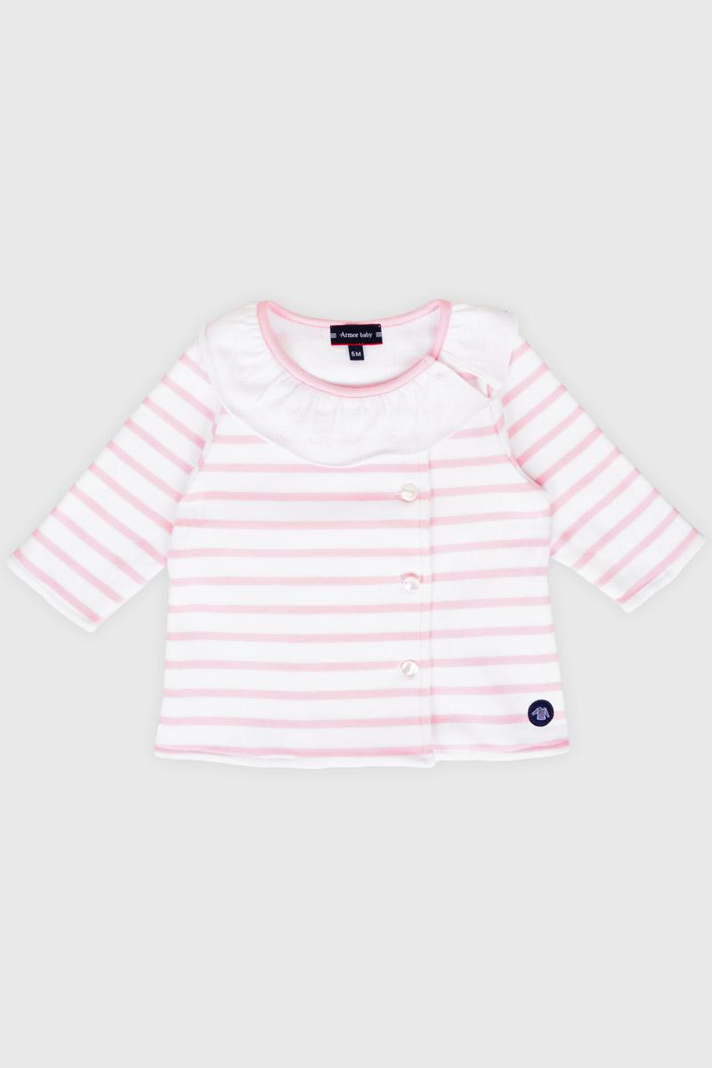 armor lux Veste rayée col froncé - coton