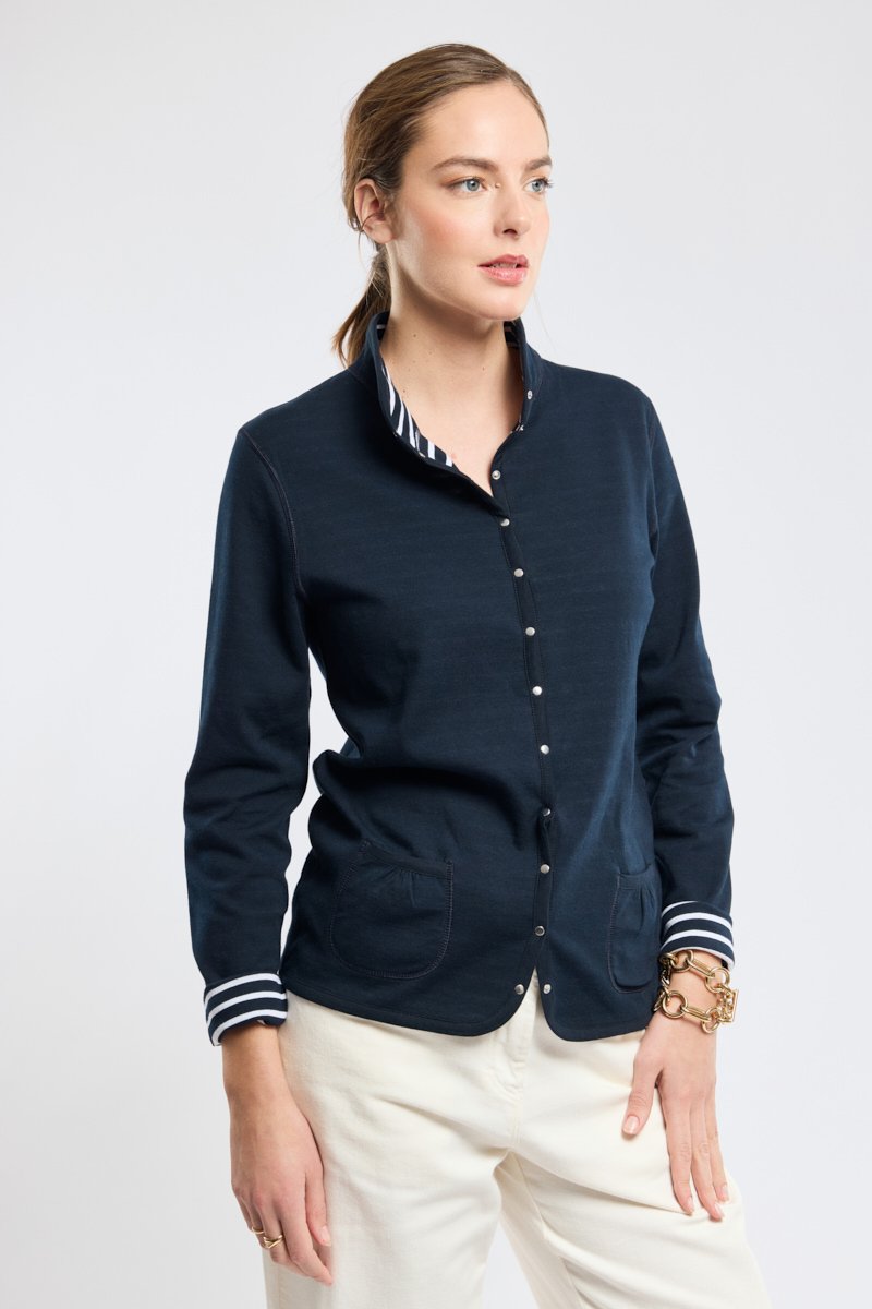 armor lux Veste réversible rayée - coton