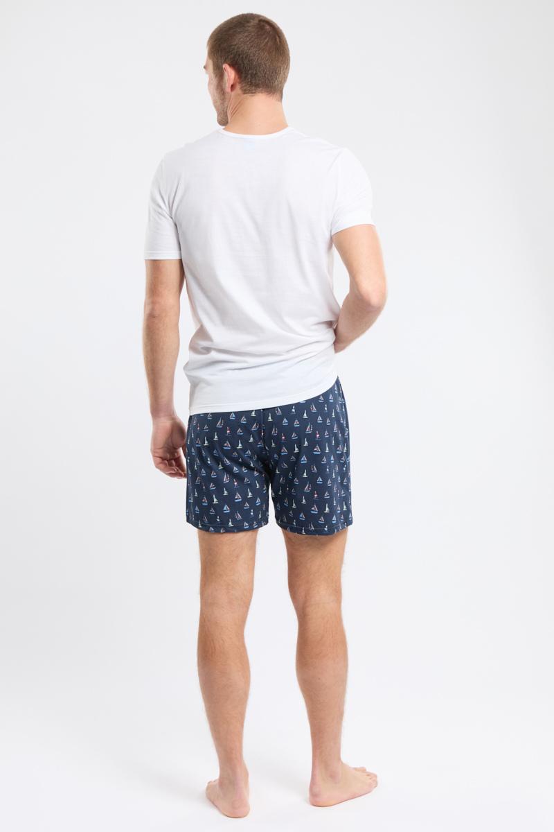Armor Lux Caleçon Imprimé Bateaux - Coton Léger Issu De L’agriculture Biologique