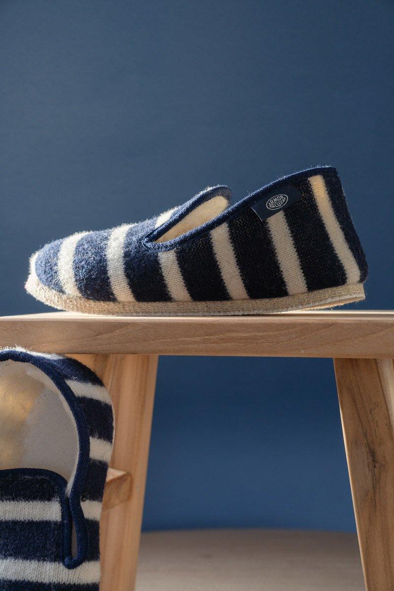 armor lux Chaussons rayés "Maoutig" du 44 au 48 - laine