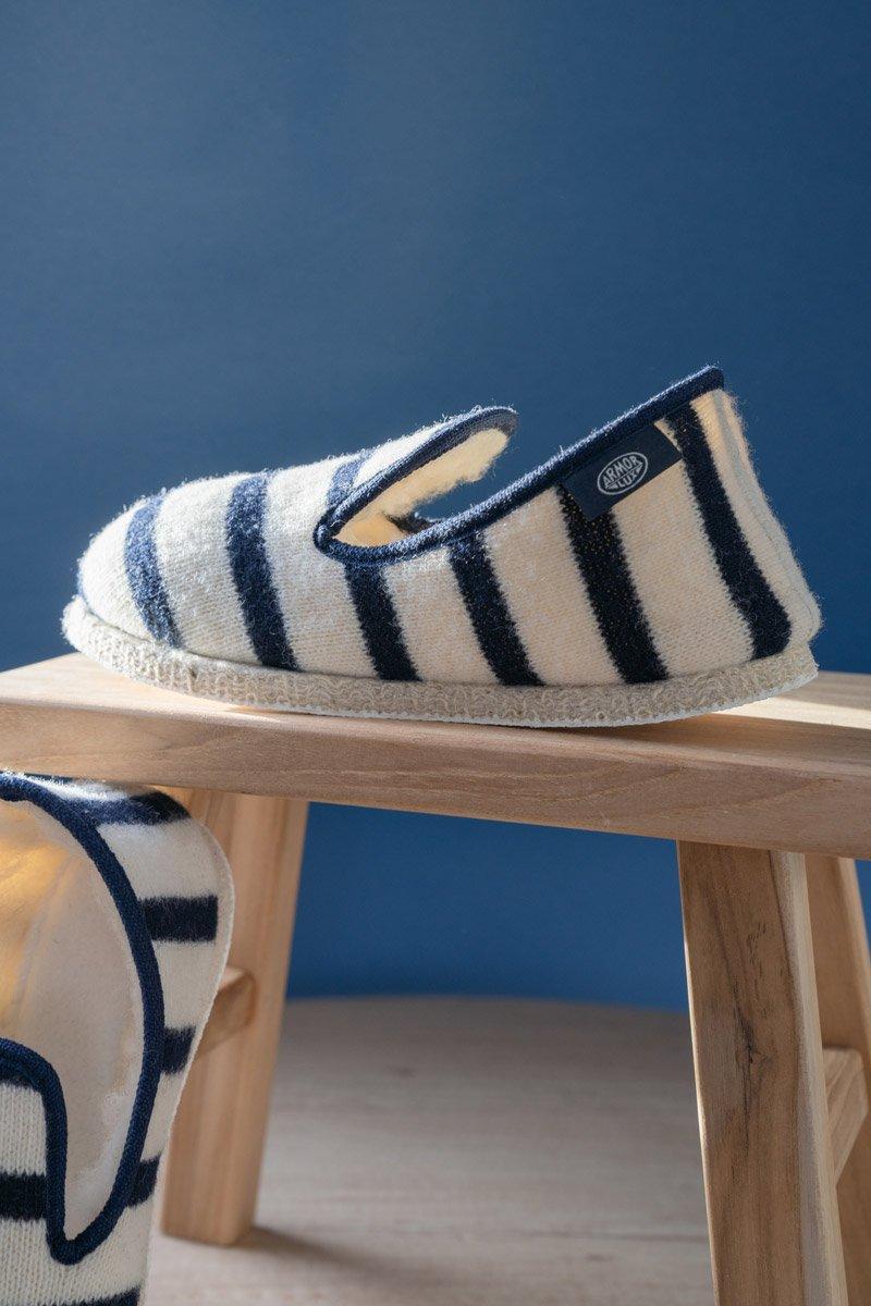 armor lux Chaussons rayés "Maoutig" du 44 au 48 - laine