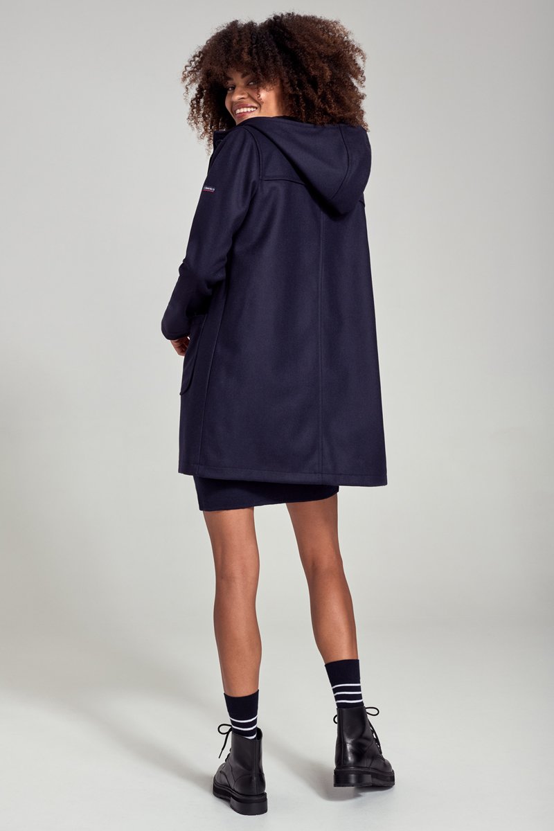 Armor Lux Duffle Coat "Concarneau" - Drap De Laine Mélangée