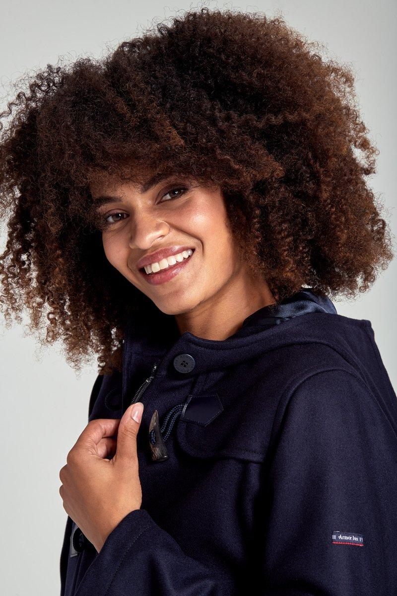 Armor Lux Duffle Coat "Concarneau" - Drap De Laine Mélangée