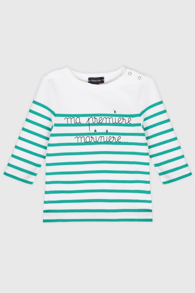 armor lux Marinière Baby " Ma 1ère marinière" - coton épais armor lux Marinière Baby " Ma 1ère marinière" - coton épais