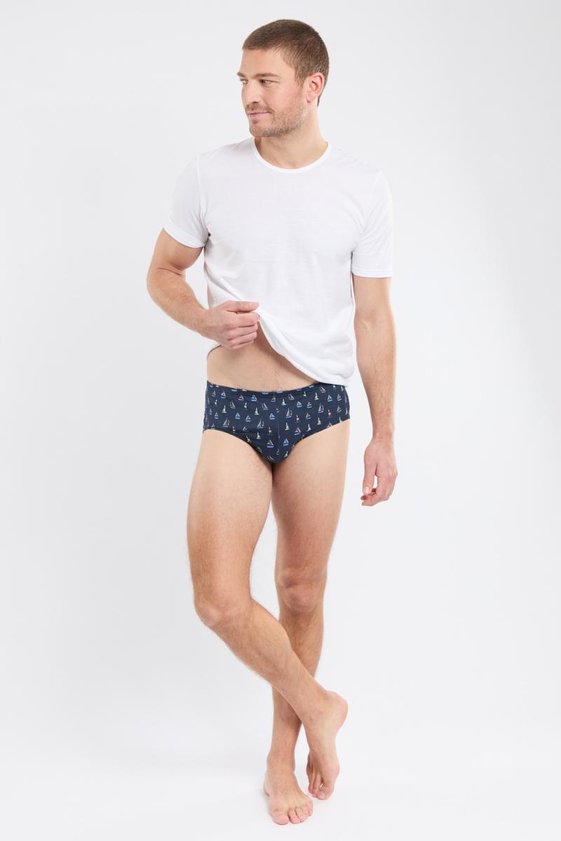 Armor Lux Slip Motifs "bateaux" - Coton Léger Issu De L’agriculture Biologique