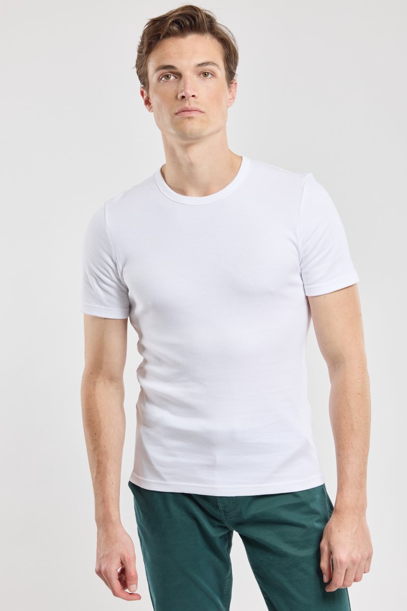 Armor Lux T-shirt Col Rond - Coton épais Issu De L’agriculture Biologique
