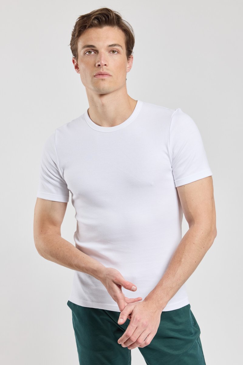 armor lux T-shirt col rond - coton épais issu de l’agriculture biologique