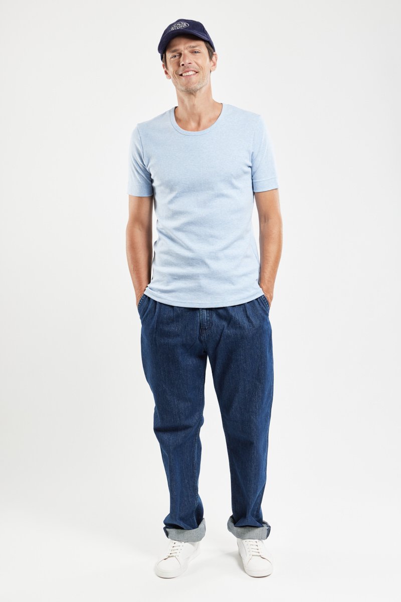 Armor Lux T-shirt Col Rond - Coton épais Issu De L’agriculture Biologique