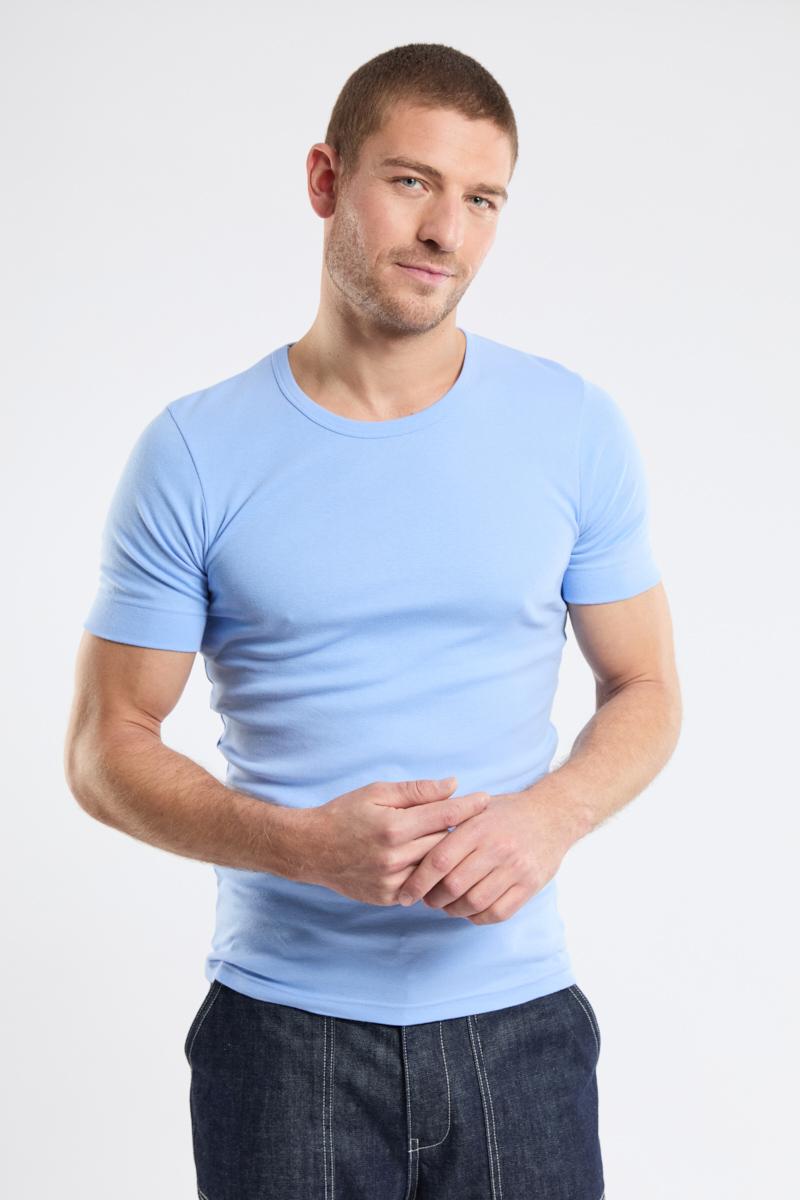 Armor Lux T-shirt Col Rond - Coton épais Issu De L’agriculture Biologique