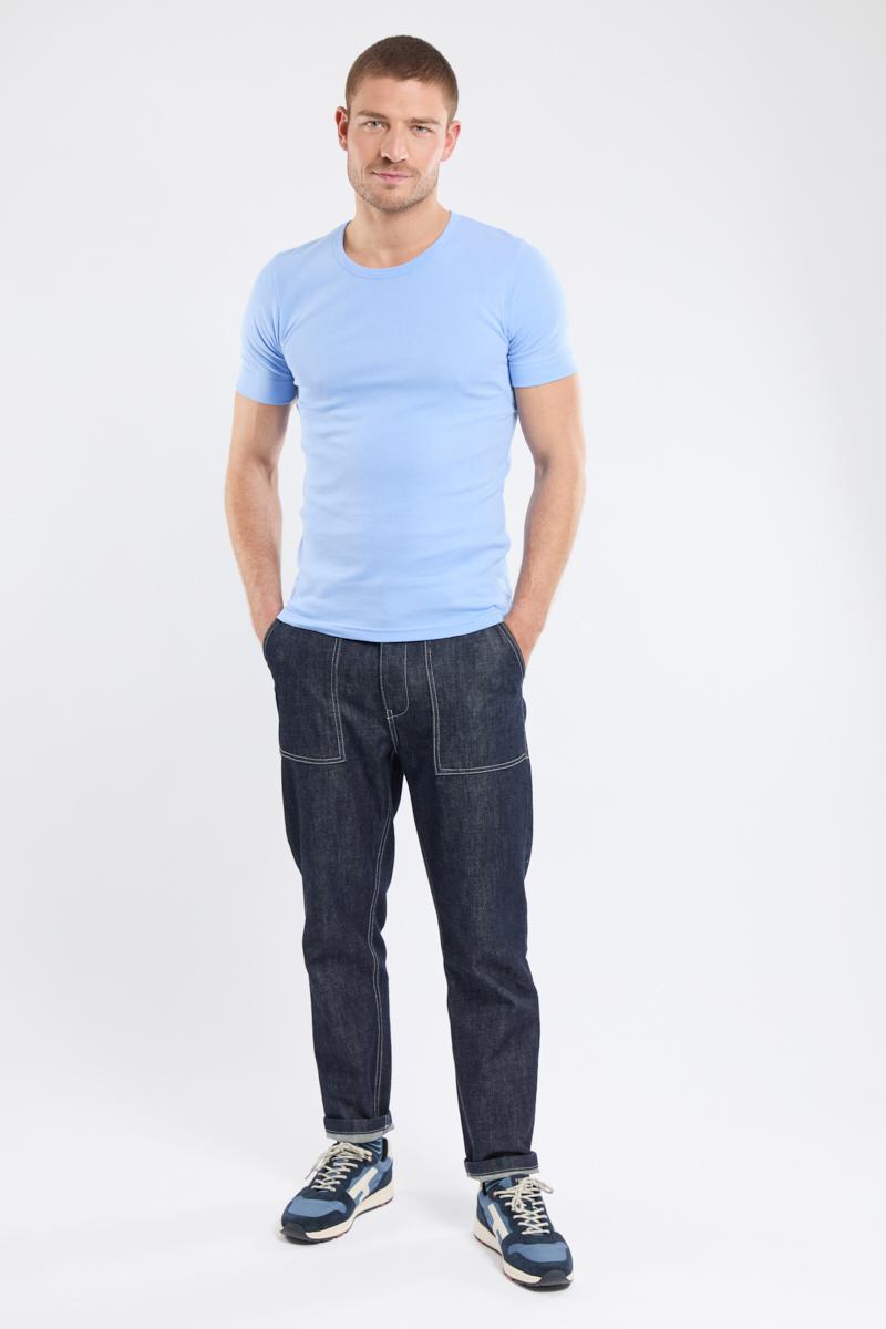 Armor Lux T-shirt Col Rond - Coton épais Issu De L’agriculture Biologique