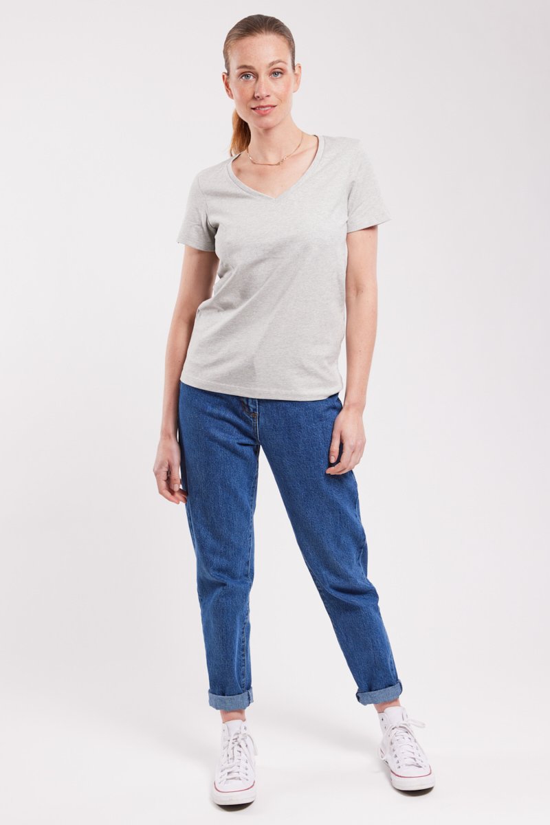 Armor Lux T-shirt Col V CADEN - Coton Issu De L'agriculture Biologique