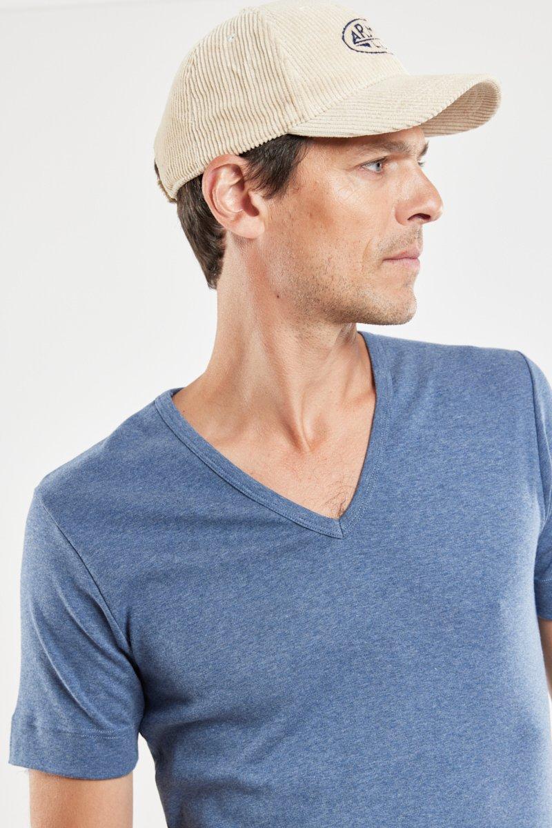 Armor Lux T-shirt Col V - Coton épais Issu De L’agriculture Biologique