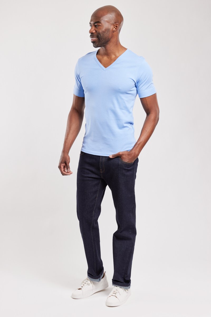 Armor Lux T-shirt Col V - Coton épais Issu De L’agriculture Biologique