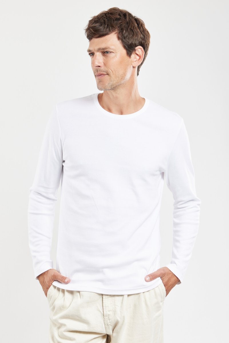 armor lux T-shirt manches longues - coton épais issu de l’agriculture biologique