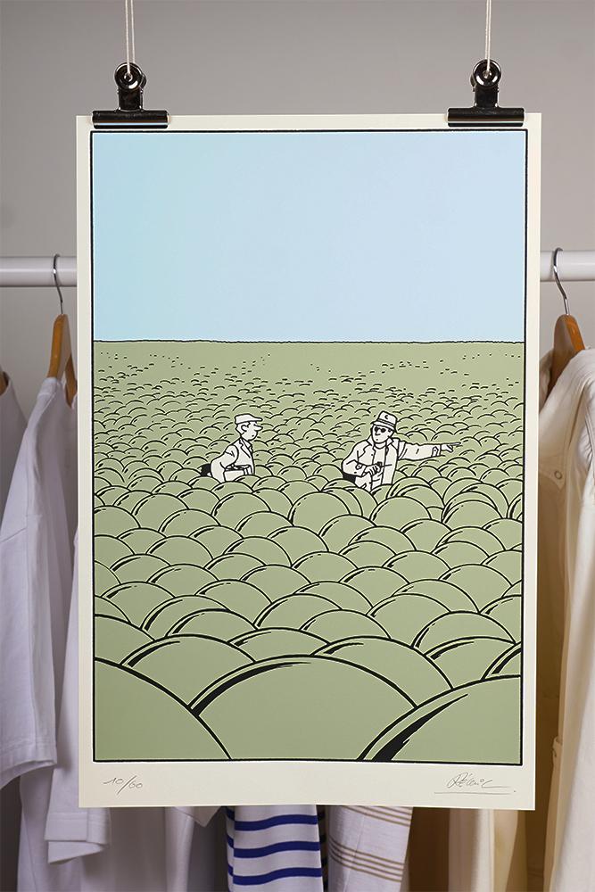 arpenteur Sérigraphie "direction" - Arpenteur Art