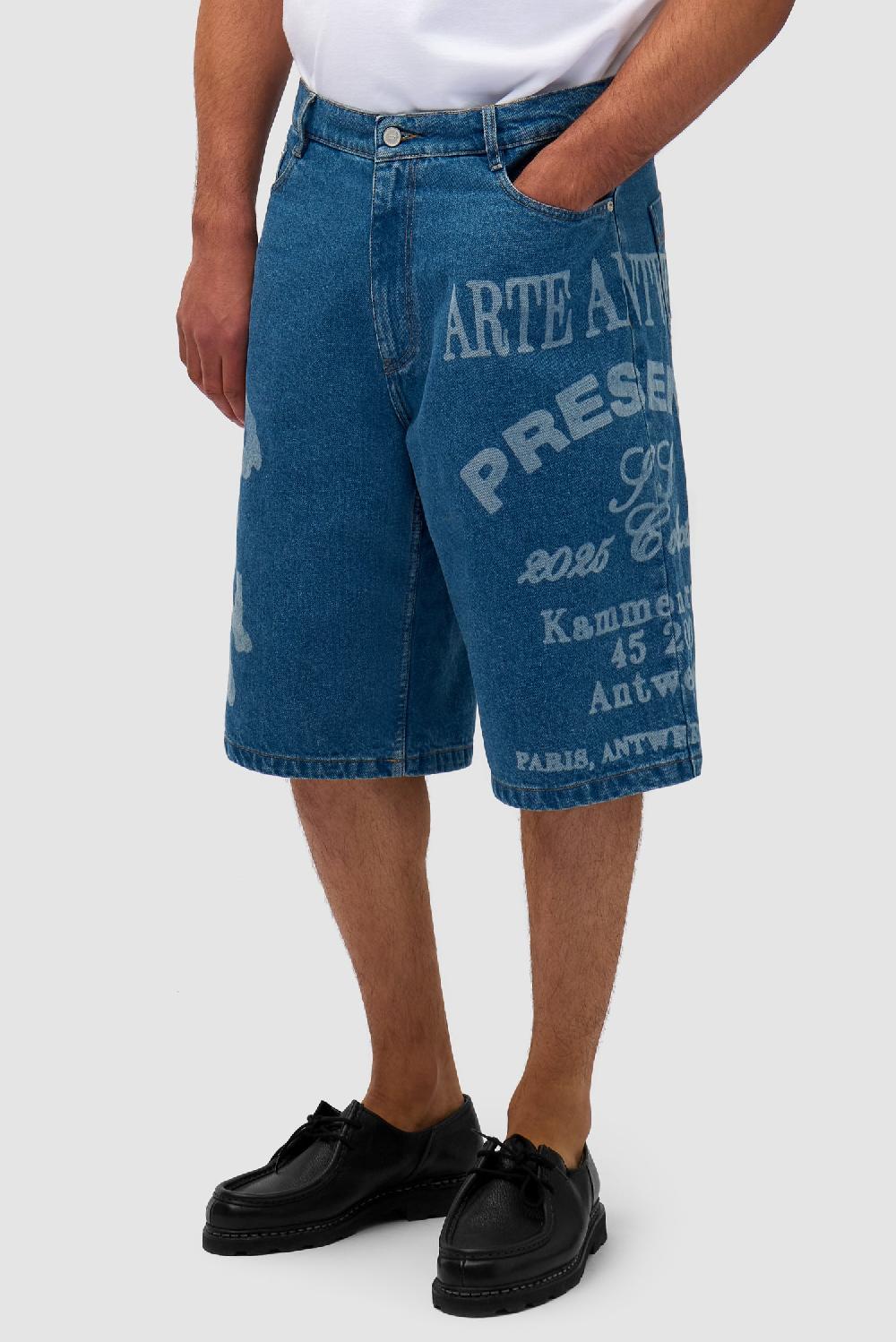 Arte Antwerp Arte - Short Imprimé - Denim Bleach