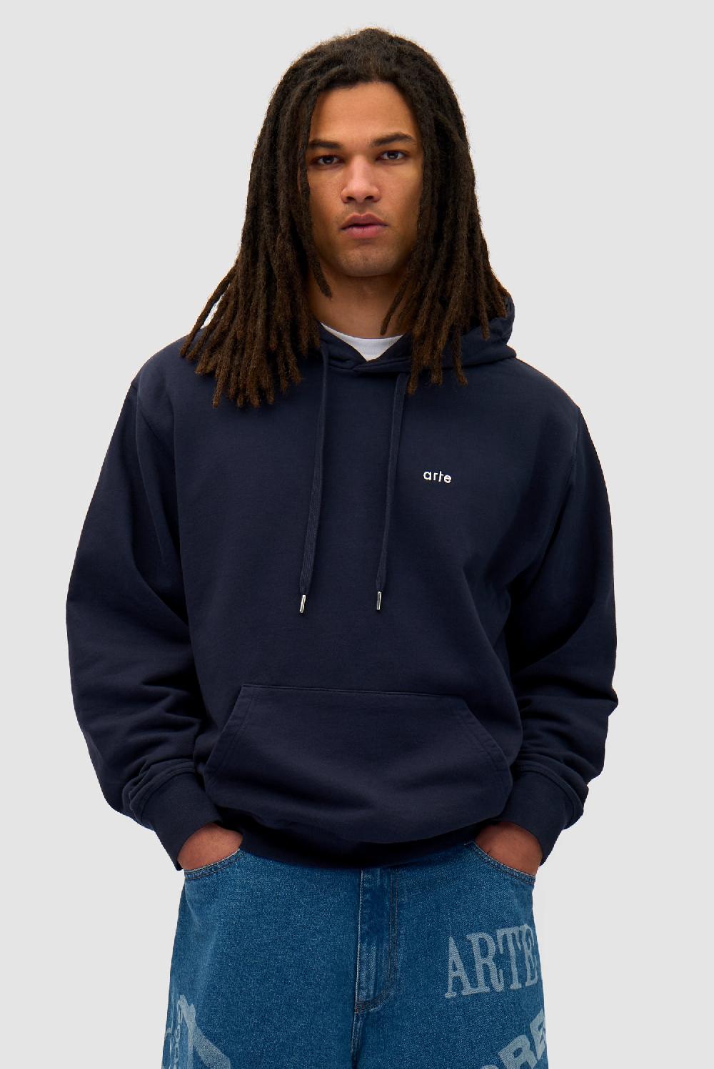 Arte Antwerp Back Sun & Moon Hoodie - Marine