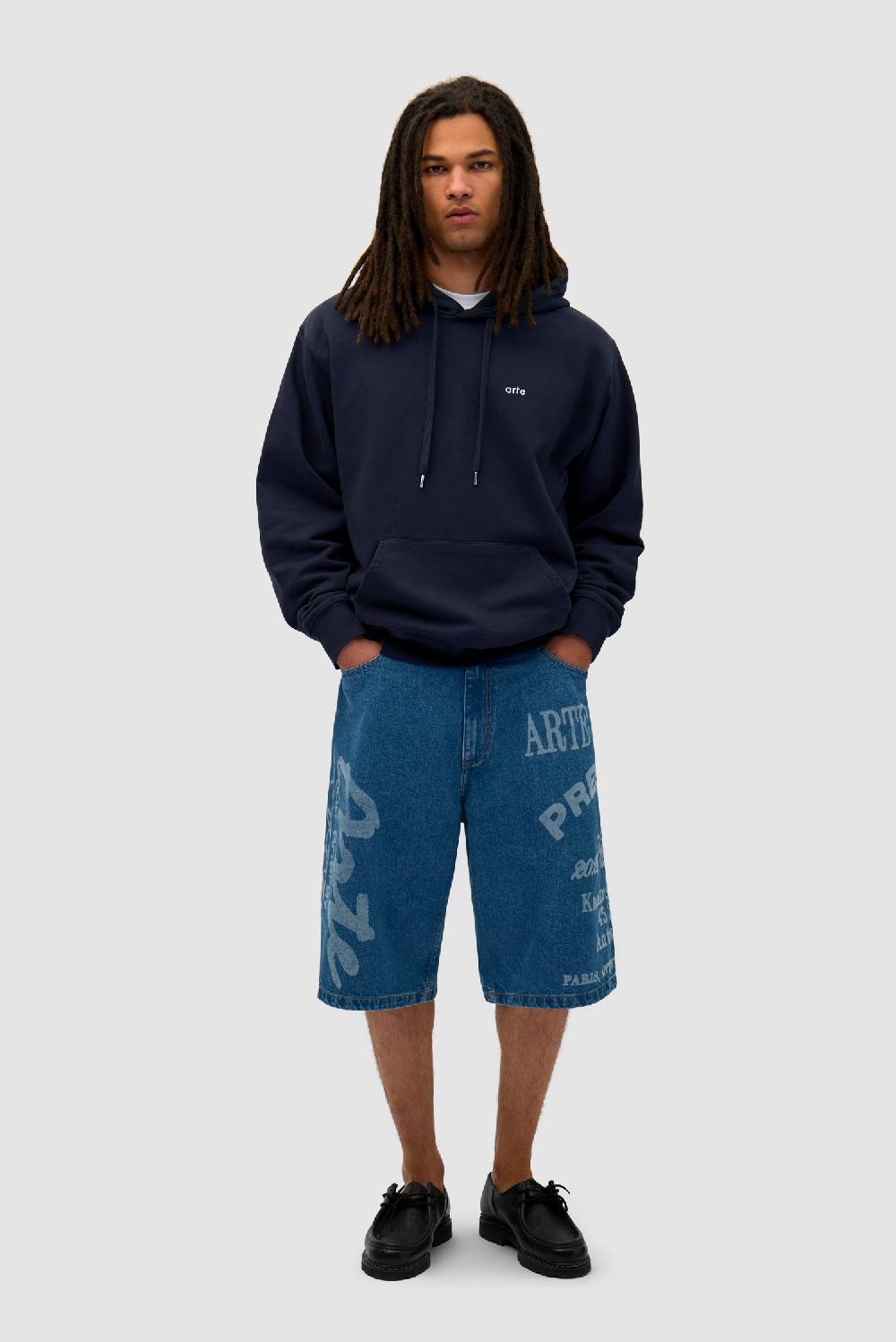 Arte Antwerp Back Sun & Moon Hoodie - Marine