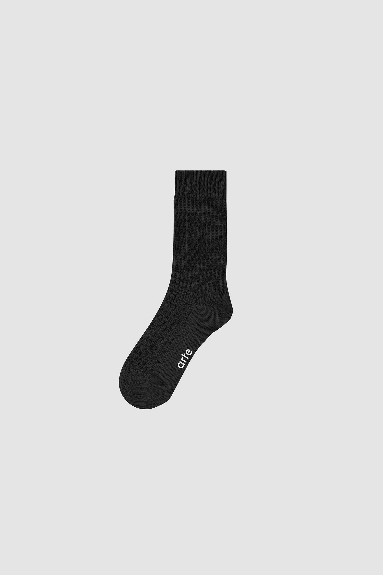 arte antwerp Chaussettes à logo Bottom - Noir