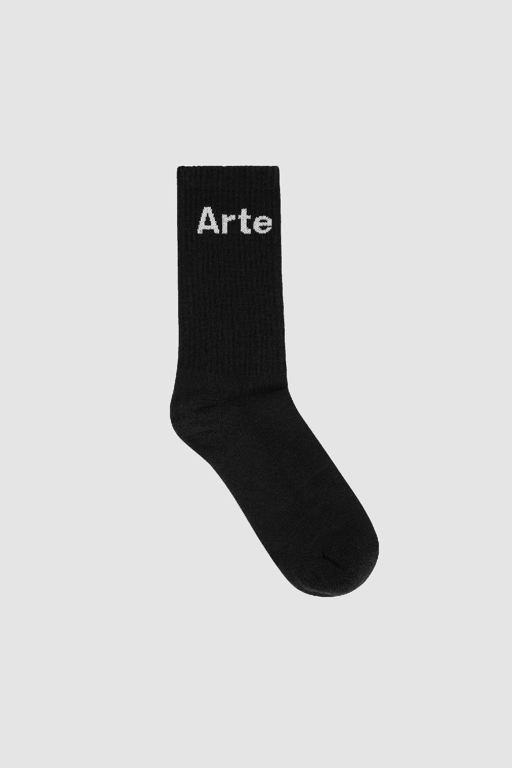 arte antwerp Chaussettes Essential Small Logo - Noir