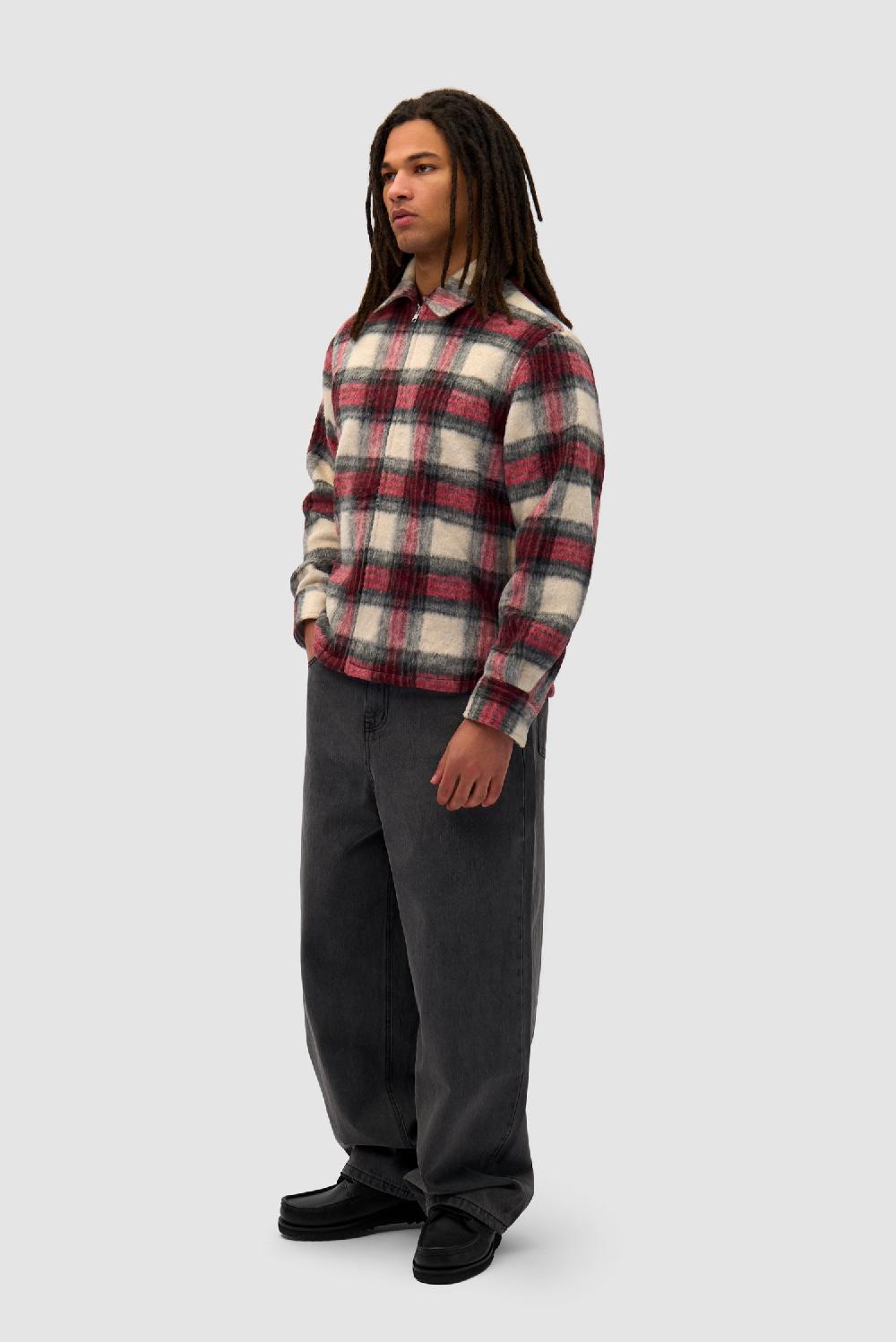 Arte Antwerp Chemise à Fermeture éclair - Plaid