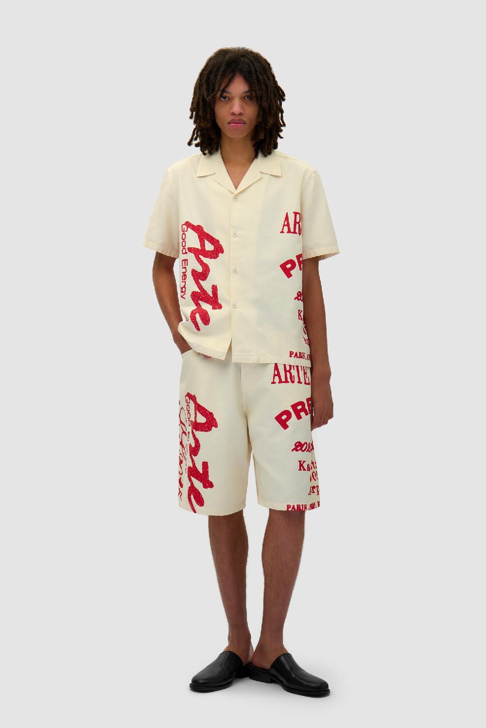 arte Antwerp Chemise Imprimée Rouge - Crème