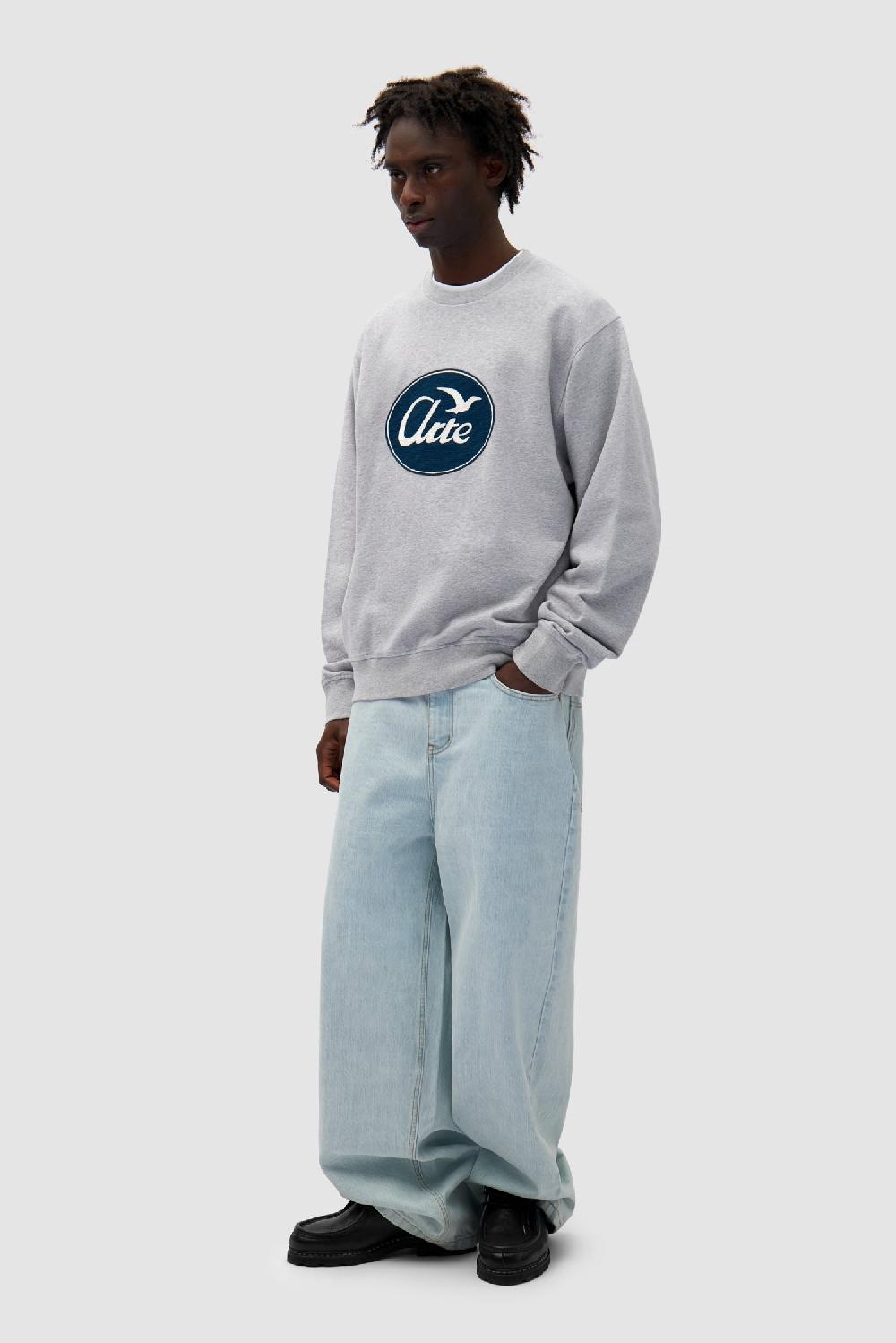 Arte Antwerp Col Ras Du Cou Avec Bird Logo - Gris