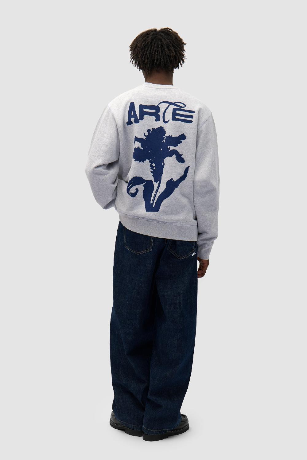 Arte Antwerp Col Roulé Fleuri - Gris